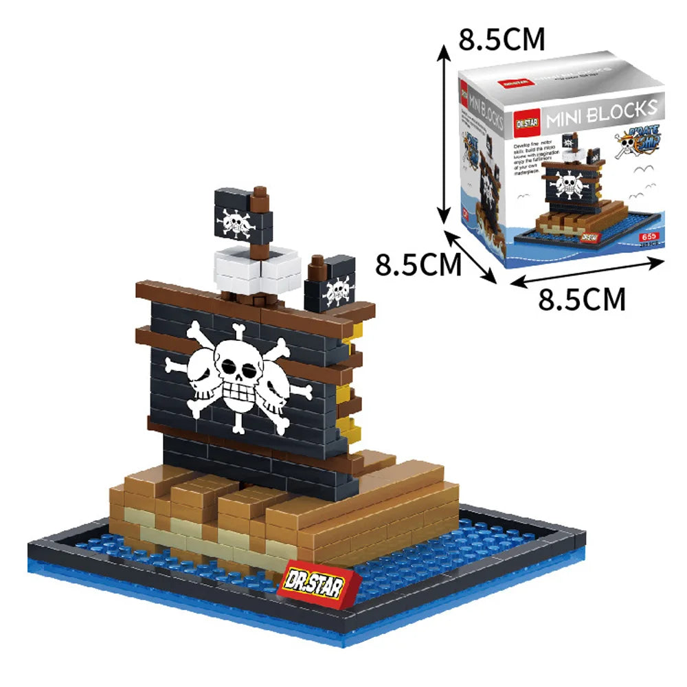 One Piece Anime Pirate Ship Building Blocks Thousand Sunny Going Merry Moby Dick Bricks Piece Figure Creative Toys Birthday Gift