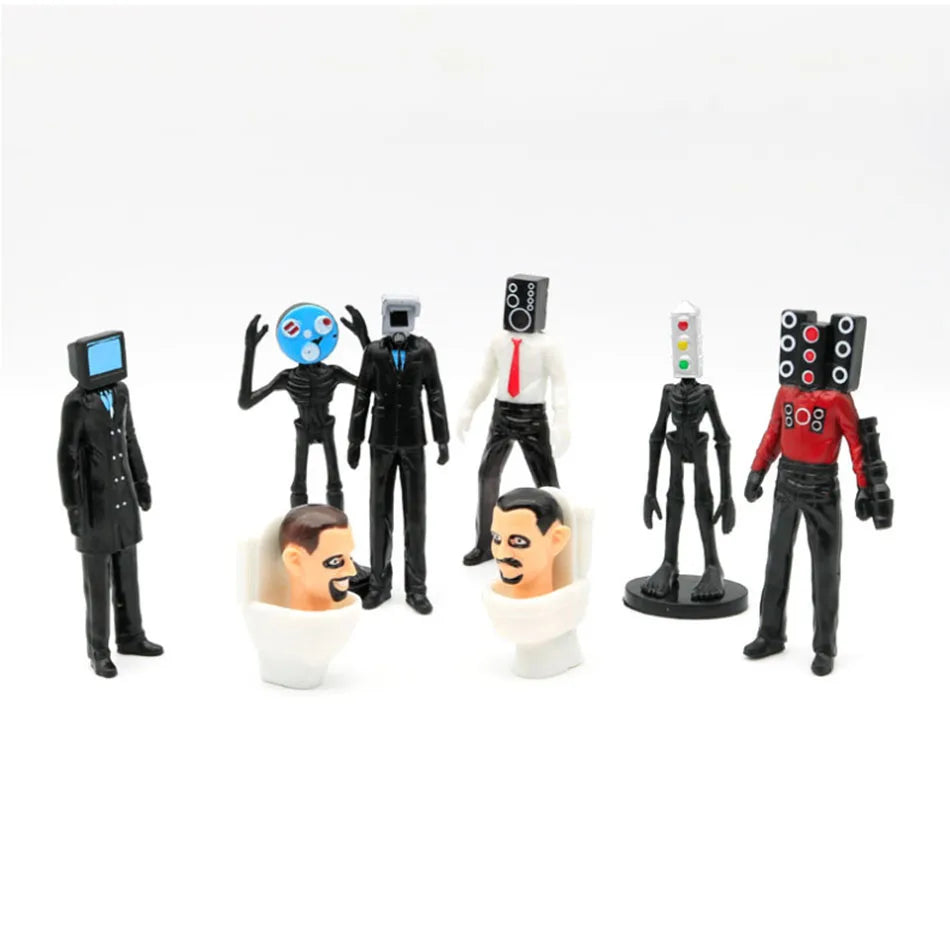 Skibidi Toilet Figure Toys VS Speaker Man TV Man Camara Man Action Figures Dolls Fans Gift 6pcs/8pcs/9pcs/12pcs/Set