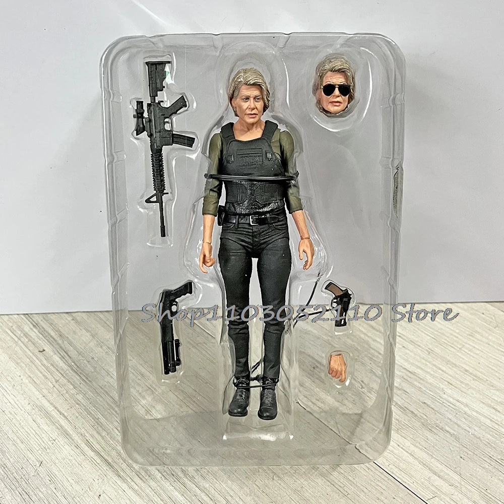 Terminator Figure 2 Judgment Day T-800 Arnold Schwarzenegger Dark Fate Elderly Sarah Connor Figure Model Toy Doll Gifts