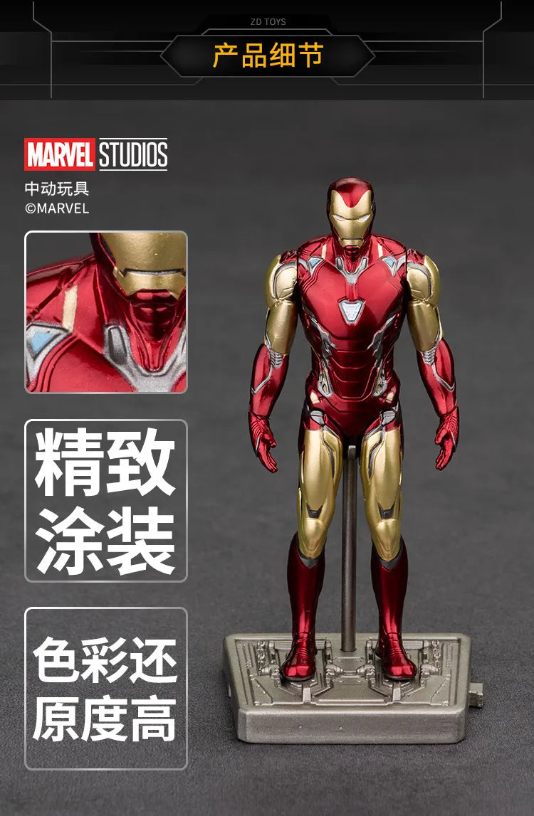 ZDTDS Original Iron Man 4 Inch MK42 MK43 MK45 MK46 MK50 MK85 Mark Action Figure Marvel Legend Avengers Tony Stark Toy Model Gift