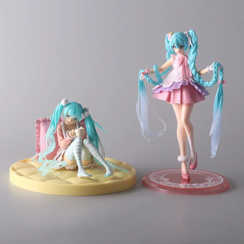 Hot Kawaii Girl Hatsune Miku Anime Figure Miku Action Figure Christmas Gift PVC Collection Model Doll Toys