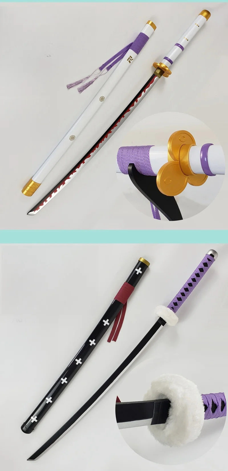 40inch Roronoa Zoro Katana Wooden Shanks Sword Anime Cosplay Prop Ninja Knife Real Size Japanese Katana Samurai Sabre Toys Gift