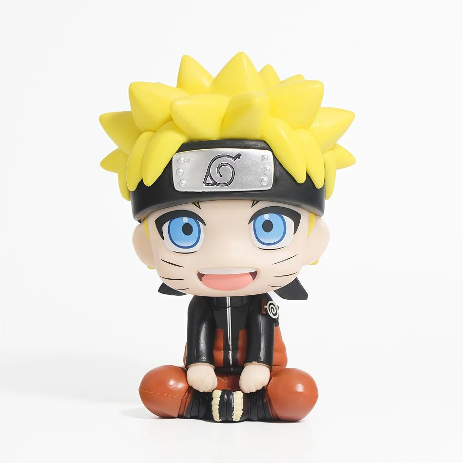 Naruto Chibi Figures Q Version Sitting Anime Figurines Sasuke Itachi Kakashi Gaara Hinata Sakura Collectible Desk Decor Gift