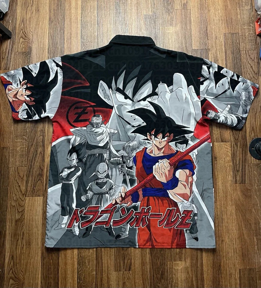 2026 Dragon Ball Adult Polo T-Shirt Anime Character Son Goku Super Saiyan TShirt Boy Children's Clothes Summer T-Shirt Cosplay