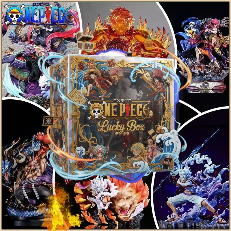 One Piece Anime PVC Figure Blind Box 5-30cm Big Middle Mini Size Luffy Zoro Sanji Character Model Surprise Gift for Collector