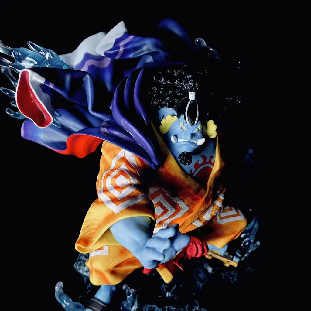 Anime Action Figure Statue Model Collection Desktop Decoration 31cm One Piece Jinbe Attack Posture