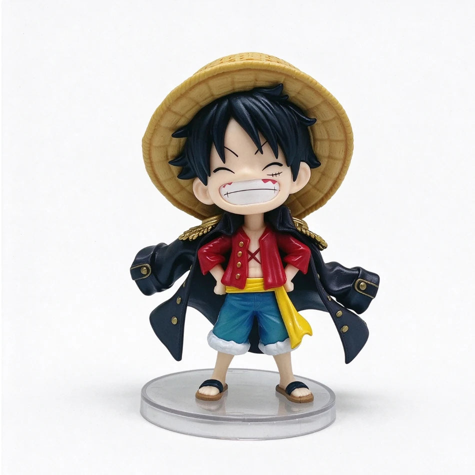 2027 Hot sale Bandai One Piece Anime 12cm Smiling Luffy Action Figure with Cloak PVC Collectible Figurine 1 sold