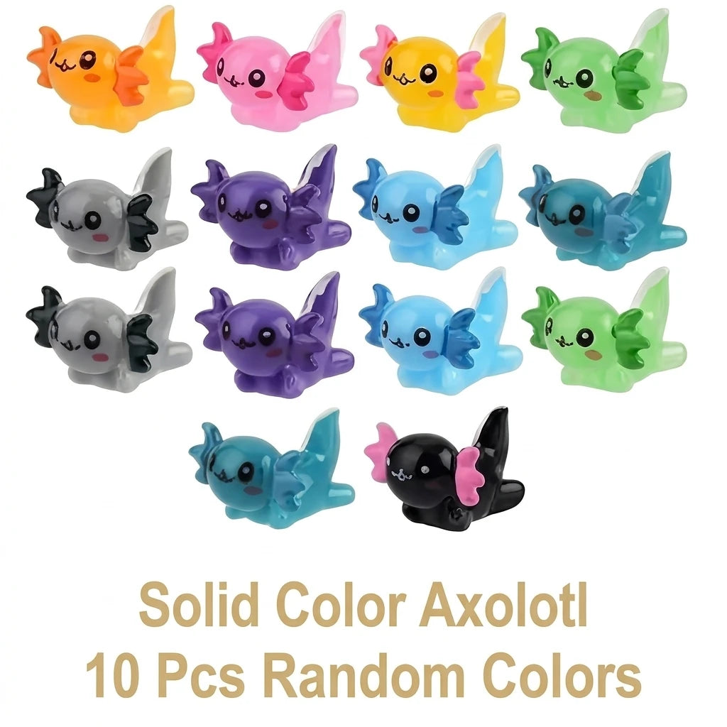 10Pcs Miniature Salamander Figurines Tiny Animal Ornaments for Fairy Garden Plant Pot Fish Tank Decor Mini Landscape Accessories