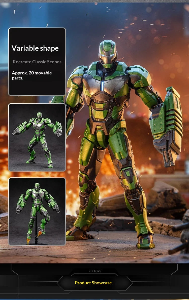 ZDTDS   Iron Man MK26 Gamma Action Figure Joint Movable Collectible Model Desktop Display Gift For Adult Fans