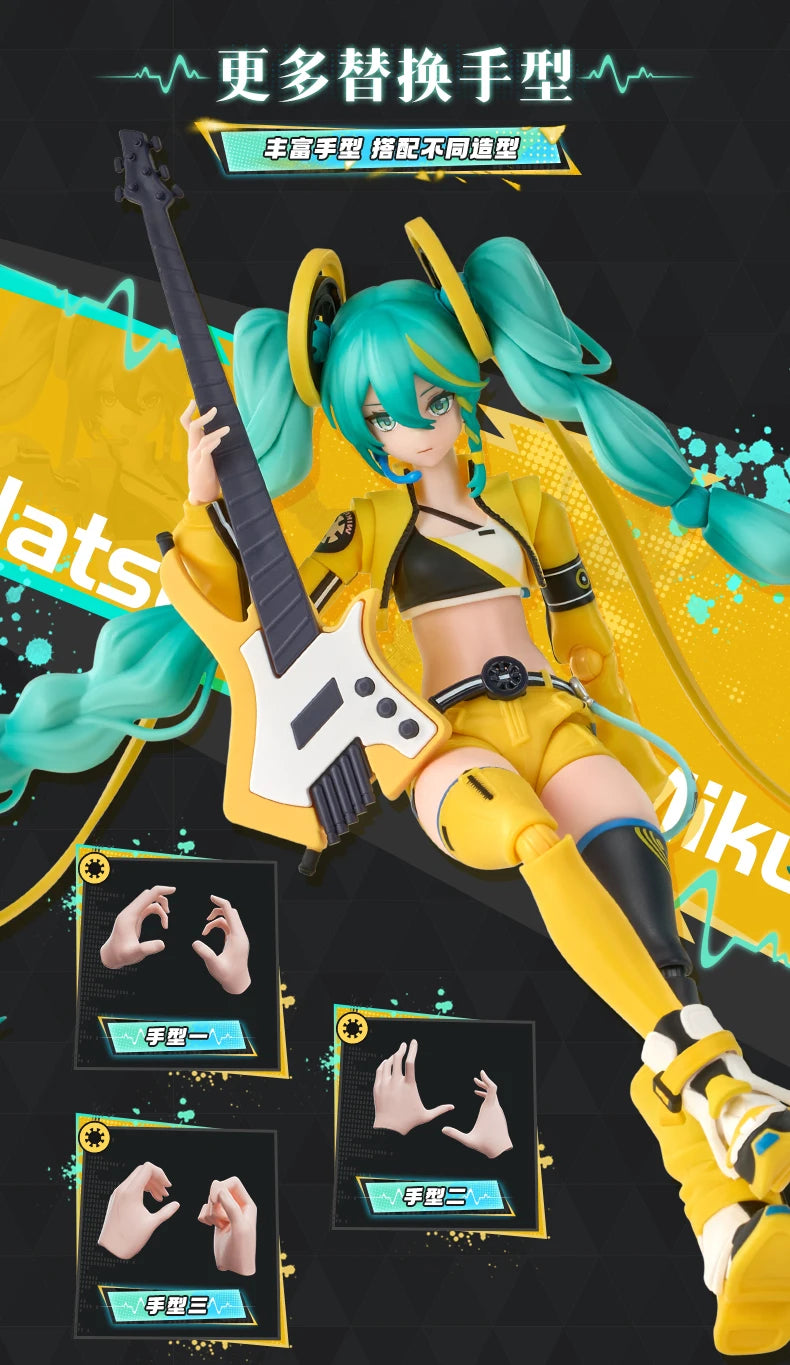 Blokees Hatsune Miku Action Figure DIY Joint Mobility Anime Assembly Figurine Toy Cartoon Doll Collection Figures Christmas Gift