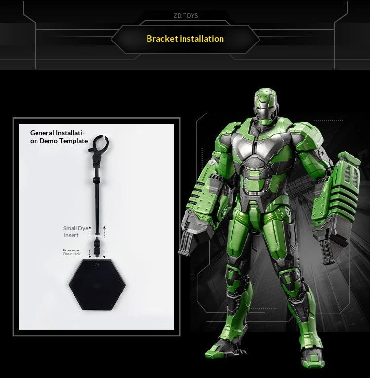 ZDTDS   Iron Man MK26 Gamma Action Figure Joint Movable Collectible Model Desktop Display Gift For Adult Fans