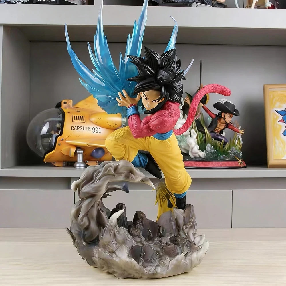 16.14in/41cm Anime Dragon Ball Figure Super Saiyan 4 Goku Action Figures PVC Statue Model Collection Toys Gifts