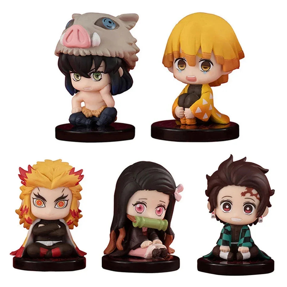 Anime Demon Slayer Kimetsu no Yaiba Figure 15cm Nezuko Tanjirou Mitsuri Shinobu Zenitsu Kyoujurou Action Figural Model Toy Gifts