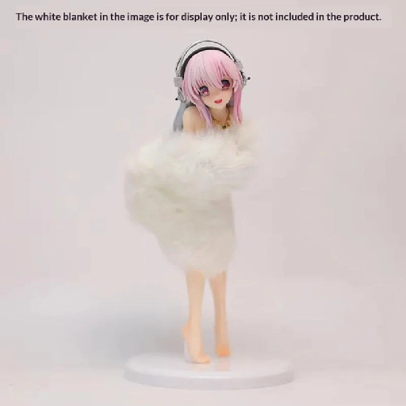 Super Sonico Anime Figure Pvc Collectible Model Fluffy Fur Bikini Style Desktop Decoration Ornament For Anime Collectors