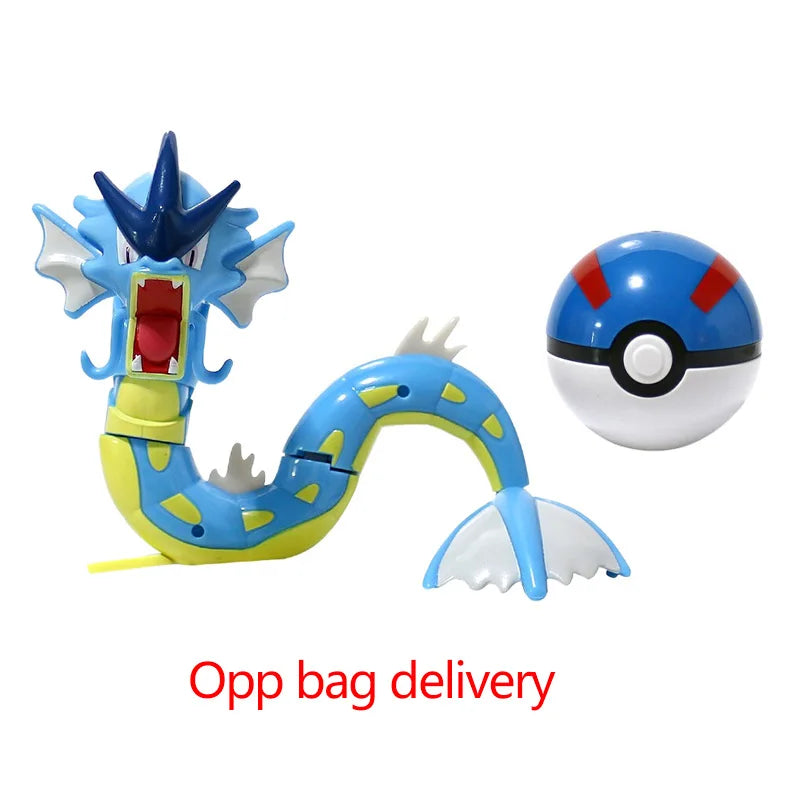 Deform Pokemon Pokeball Greninja Lucario Ball Action Figure Toy Set Mew Pikachu Dragonite Snorlax Venusaur Blastoise Elf Monster
