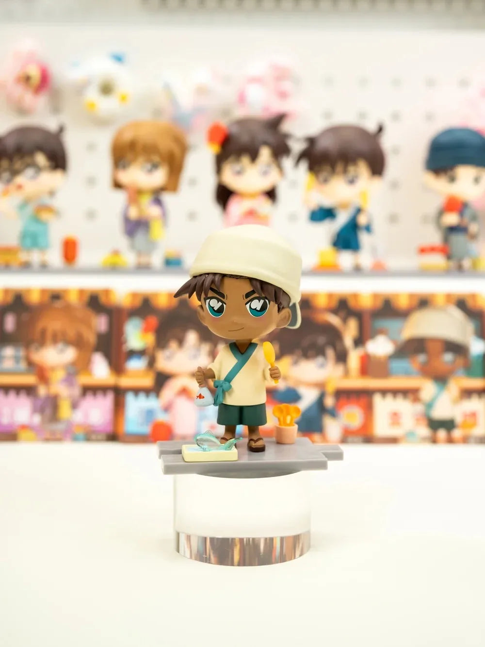Original Detective Conan Anime Figure Conan Edogawa Action Figure Q Version Collectible Model Doll Toys Desktop Decoration Gifts