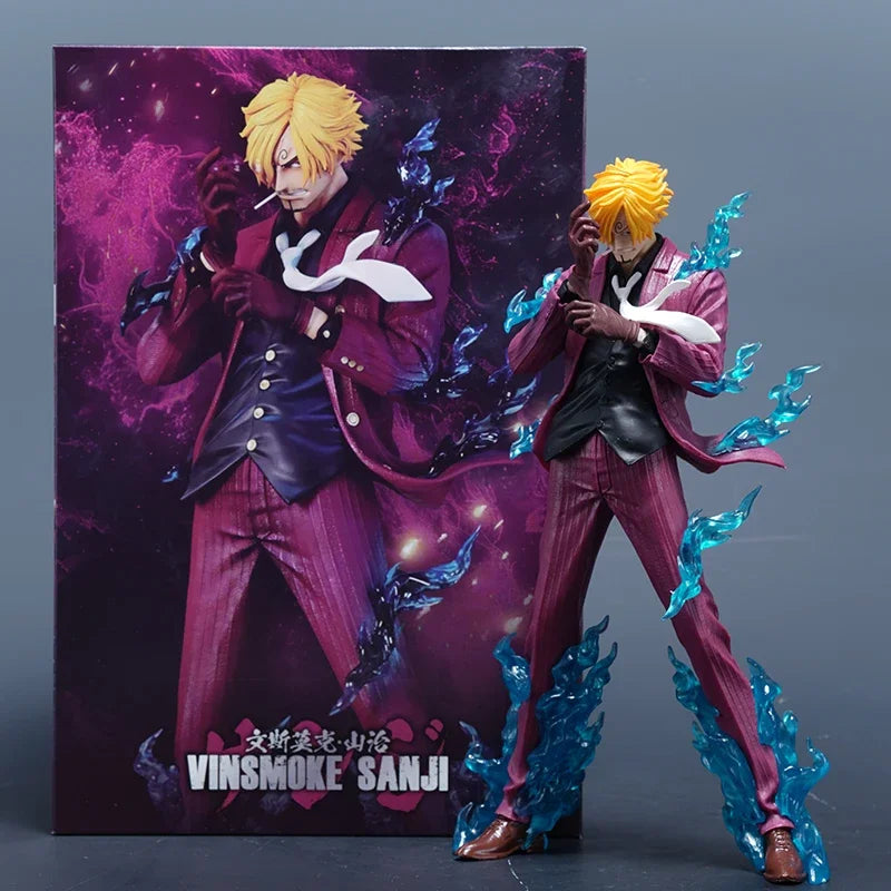 24cm One Piece Figure Sanji Anime Figures VinSmoke Sanji Figurine Devil Foot Statue Pvc Model Collection Decor Toy Birthday Gift