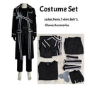Anime Sword Cos Kirito Kazuto Kirigaya Cosplay Costume Art Online Jacket Shirt Pants Hallowen Party Outfit For Men