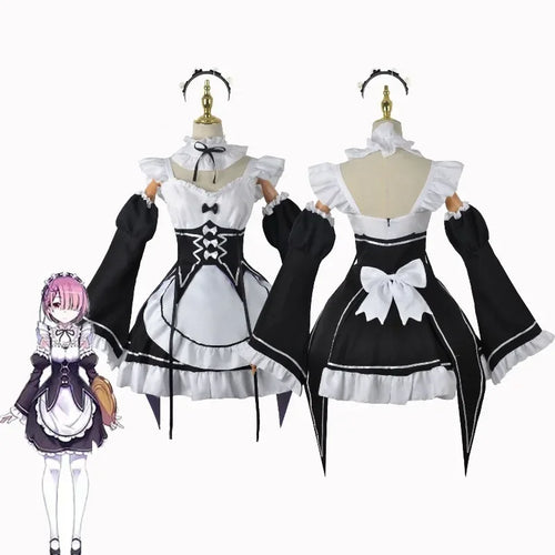 2026 Cosplay Costume Anime Re Life in A Different World From Zero Cos Dress Maid Outtift Full Set Women Christmas Halloween