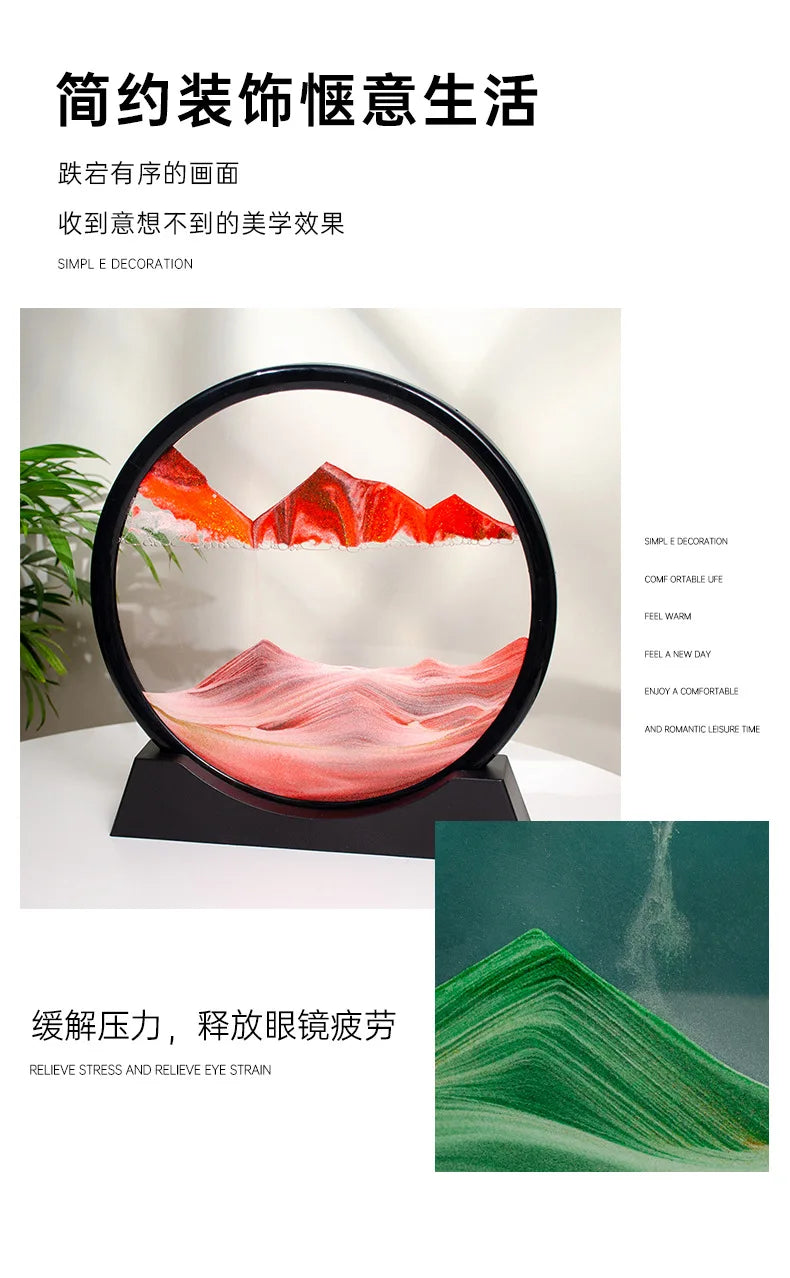 3d Quicksand Painting Desktop Ornaments Home Living Room Decoration Ecological Quicksand Painting Craft Decorations