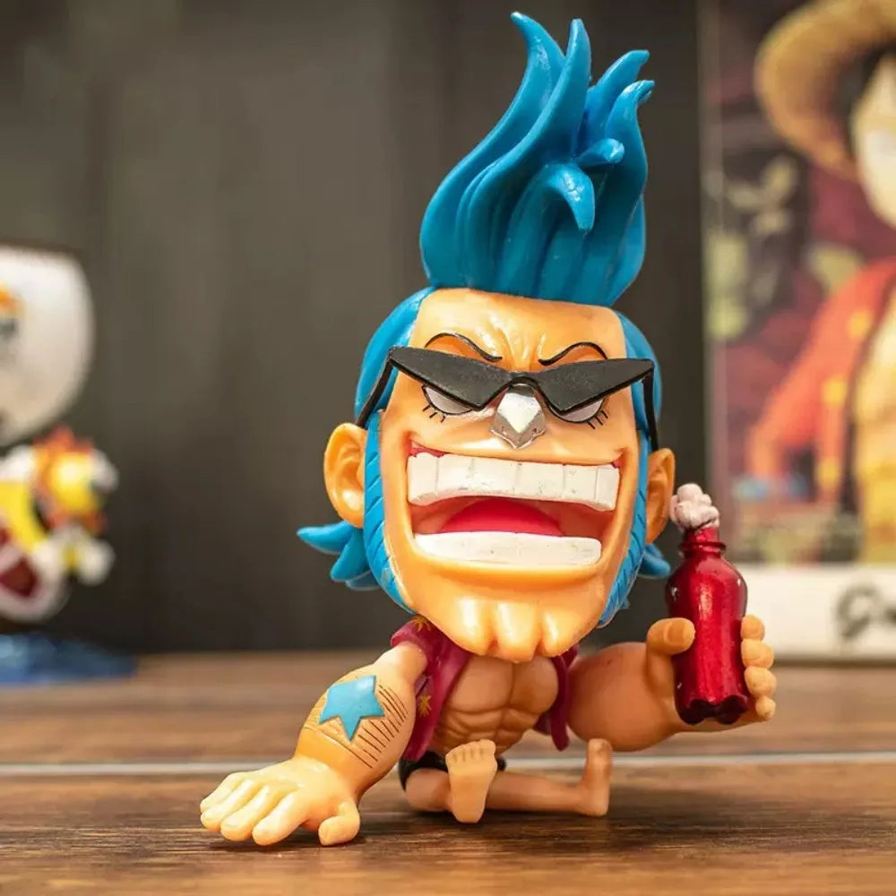 7-10cm Anime ONE PIECE Figure Franky/Brook/Jinbe/Chopper/SanjiRobin/Usopp/Nami/Zoro Action Figures Pvc Collection Model Toy Gift