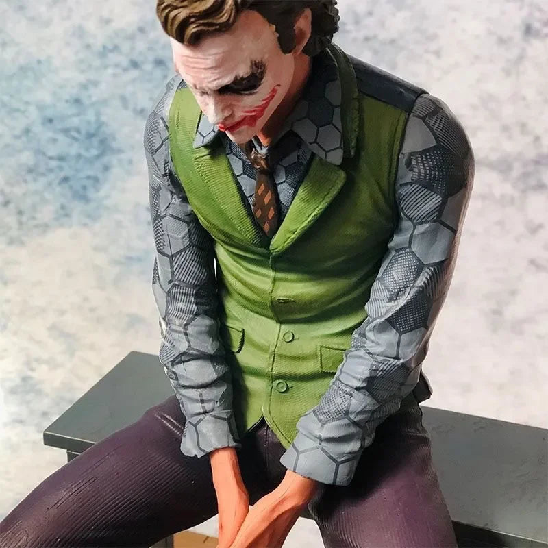 New Roof Decoration Joker Heath Ledger Sitting Posture Figures Car Doll Tail Roof Pendant Model Statue Collectable Toys Gifts