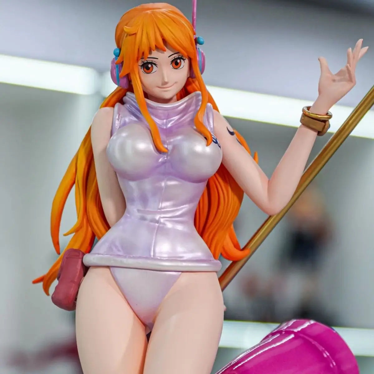 JT One Piece Nami Anime Figure Statue Egghead Island Series Glossy Pearl Finish Magnetic Base Collection Peripheral Decor Gift
