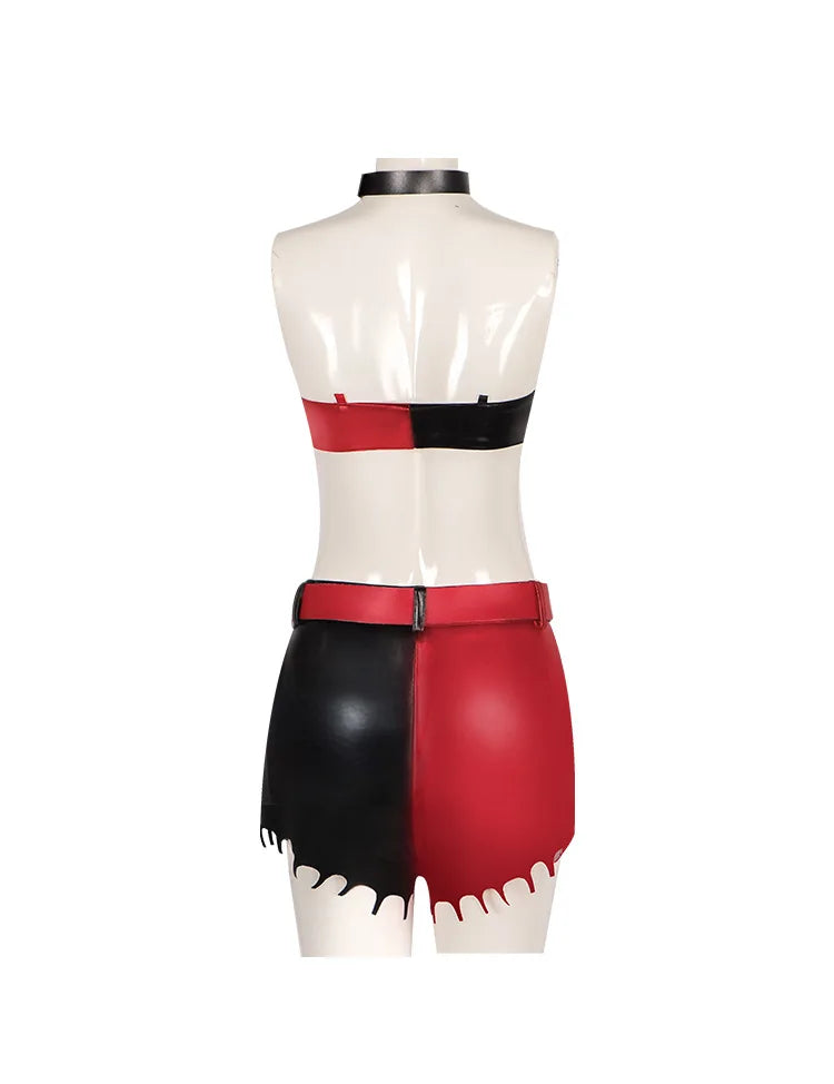 Anime Clown Harle Cosplay Costume Anime Quinzel Suicide Isekai Joker Girl Squad Uniform Wig Set Halloween Party Outfit for Women