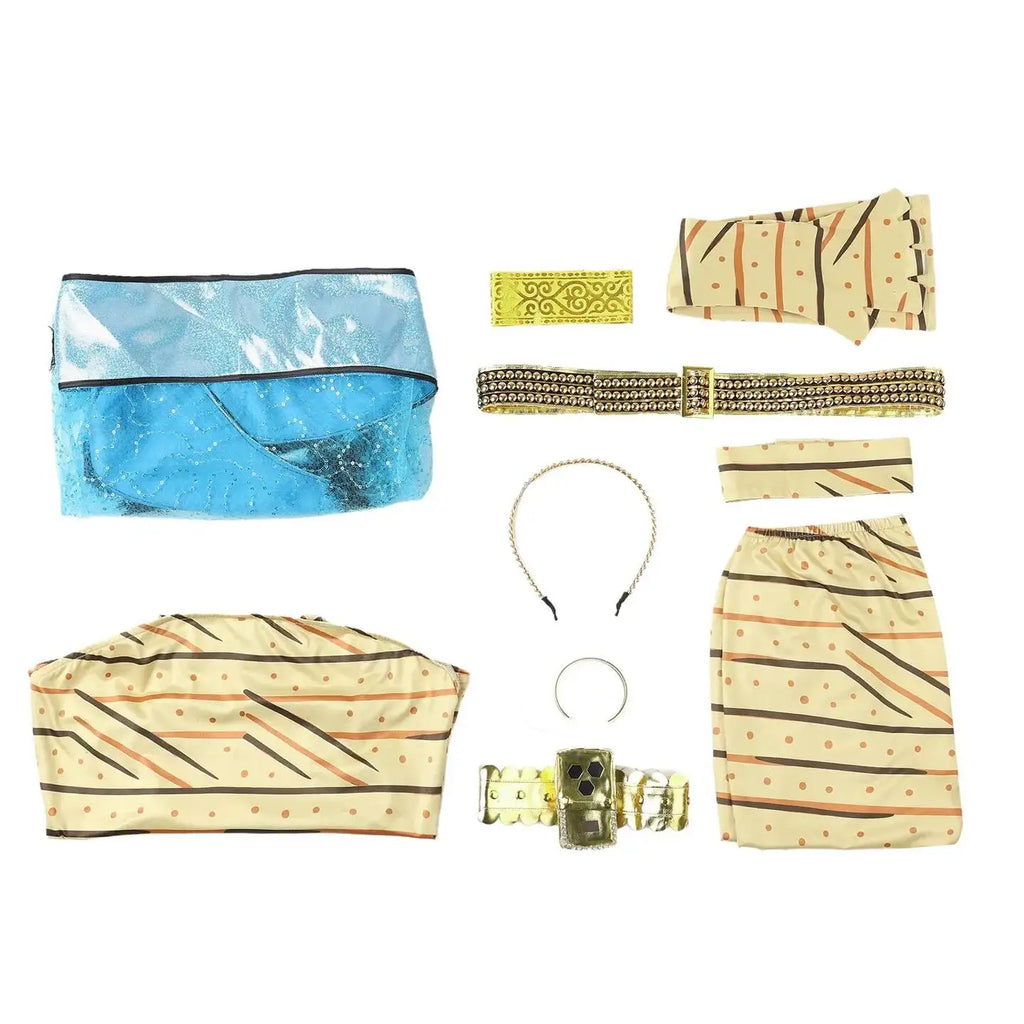 Anime Cleo De Role Play Nile Sexy Women Cosplay Costumes Wig Props Blue Vest Pants Outfit Set Party Daily Stage Carnival