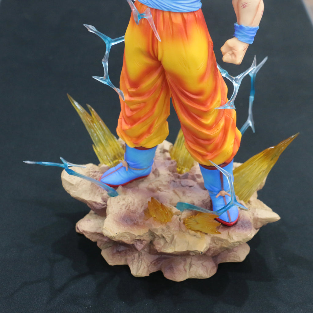 JJ Dragon Ball Z Son Goku Ssj2 Figure Led Base Super Saiyan 2 Goku Pvc Action Figures 33cm/12.99inch Collection Model Toys Gifts