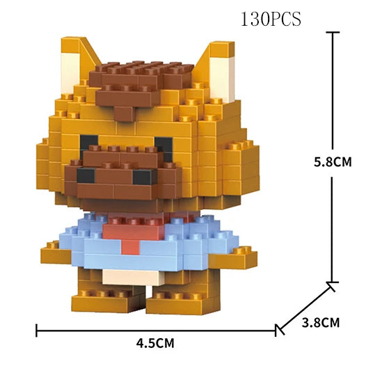Micro Diamond Blocks Mini Animals Classic Pet tiger lion Model Building Creative Bricks Kids Toys Cartoon elephant bear horse