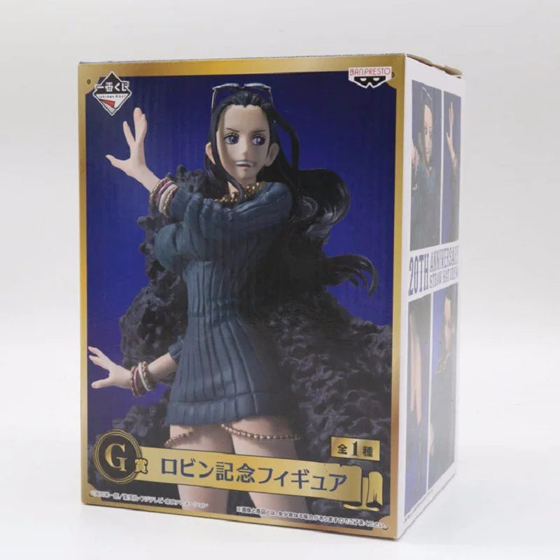 20th Anniversary One Piece Anime Figure Blue Ver.Luffy Zoro Chopper Sanji Robin Franky Usopp Nami Brook Action Figure Model Toy