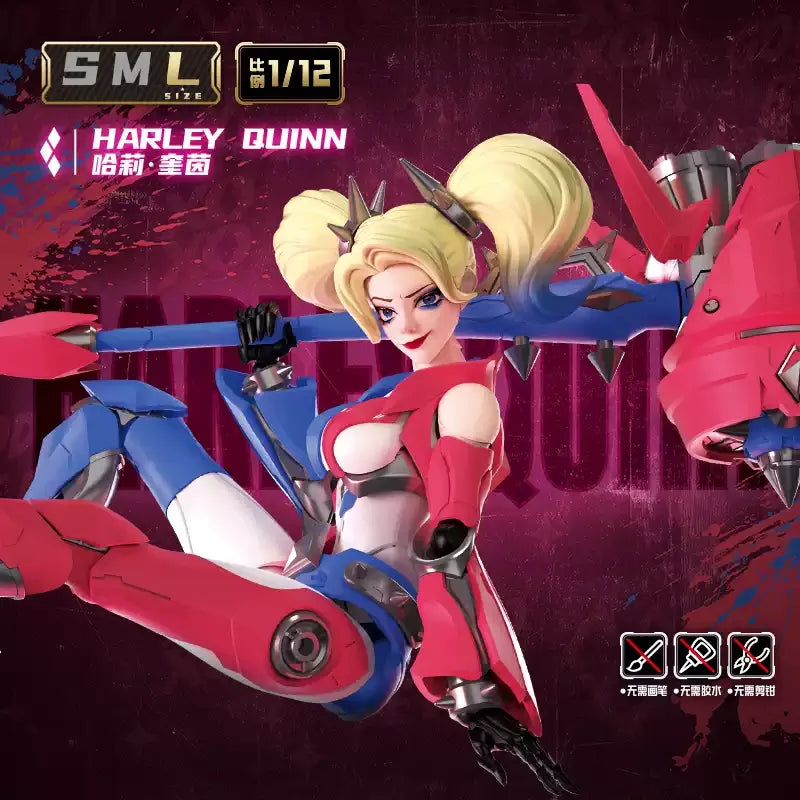 Blokees DC Heroes Harley Quinn Champion Class Blocks Figure Collectible Toy Desktop Display Home Decoration Collection Gift