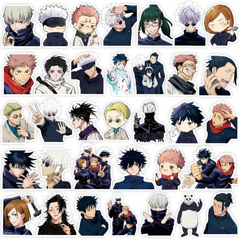 80pcs Cartoon Jujutsu Kaisen Anime Stickers Waterproof Decals Car Motorcycle Luggage Helmet Cool Sticker for Kids Classics Toy
