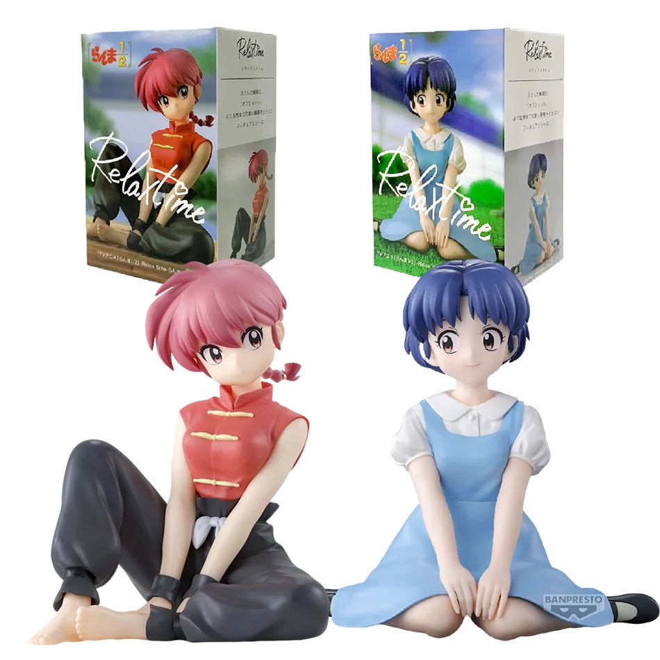 In Stock Original BANDAINAMCO BANPRESTO Ranma 1/2 Relax Time Shampoo Tendou Akane Ranma PVC Figure Model Collector Birthday Gift