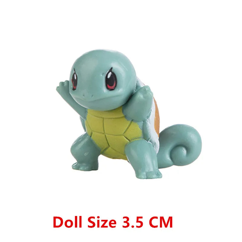 Pokemon Cartoons Anime Figure Pikachu Charmander Eevee Squirtle Cosplay Toys Model Figure Collection Dolls Birthday Gift