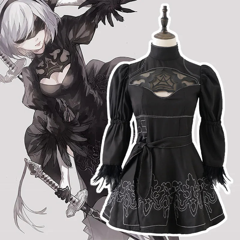 Nier Automata Cosplay Costume Yorha 2B sexy Outfit Games Suit Women Role Play Costumes Girls Halloween Party Fancy Dress
