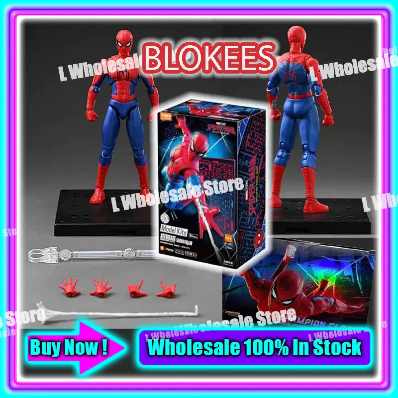 In Stock Blokees Spider-Man Champion Class Brand New Day spiderman Model Kit Spider Man Action Figure Collectible Gift Toys