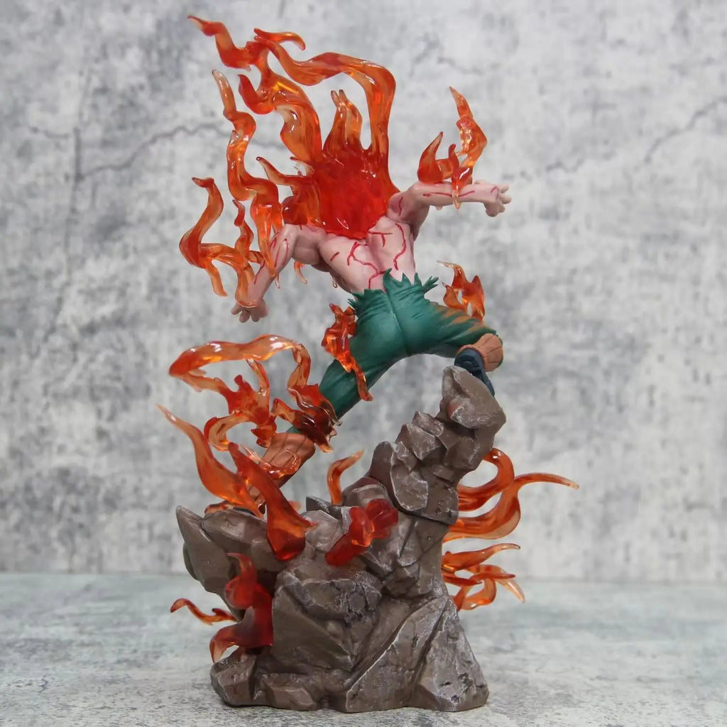 26cm Naruto Might Guy Figure Ten Years of Shinobi Anime Action Figure With Light Immortal Sitting Pvc Model Collection Toy Gift