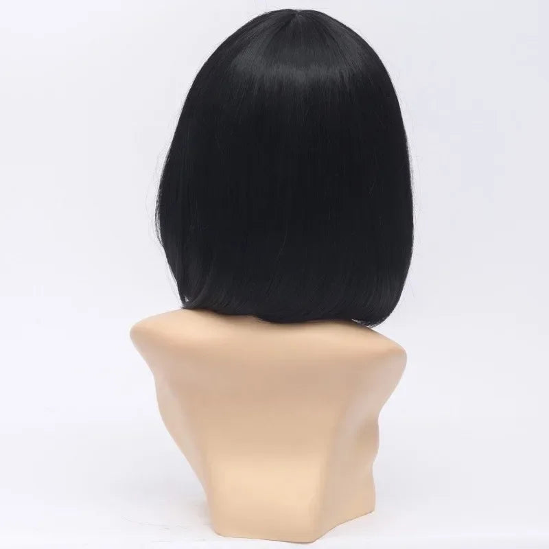 Attack On Titan -Mikasa Ackerman Short Black Straight Cosplay Wig Costume Party Anime Short Synthetic Wigs