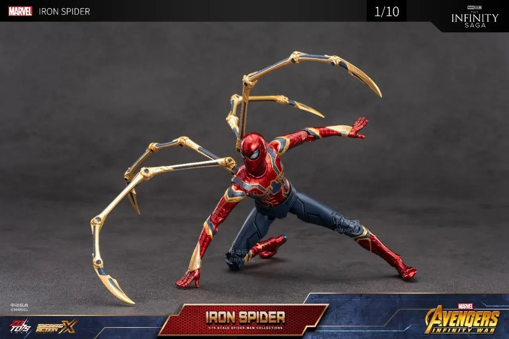 ZD Toy Iron Spider Man Advanced suit legends No Way Home Peter Parker Gold Black Red Model Action Figure Adult Collectible Toy