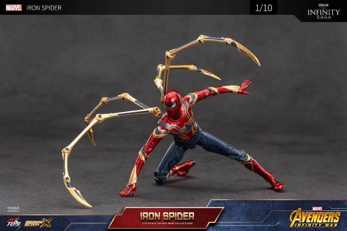 ZD Toy Iron Spider Man Advanced suit legends No Way Home Peter Parker Gold Black Red Model Action Figure Adult Collectible Toy