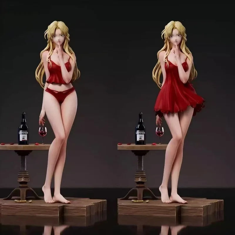 JC Anime Figure Vermouth Detective Conan Red Dress Pvc Collectible Model Desktop Ornament For Anime Collection Enthusiasts