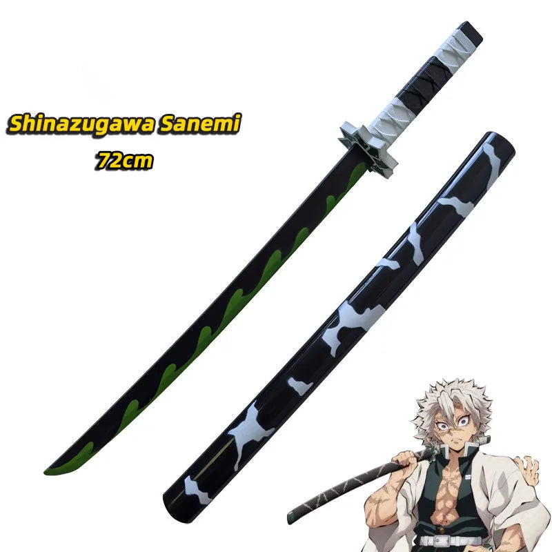 Kochou Shinobu Katana Anime Assembled Sword Cosplay Props Orange Rengoku Kyoujurou Kyoujurou Tanjirou Swords 72cm
