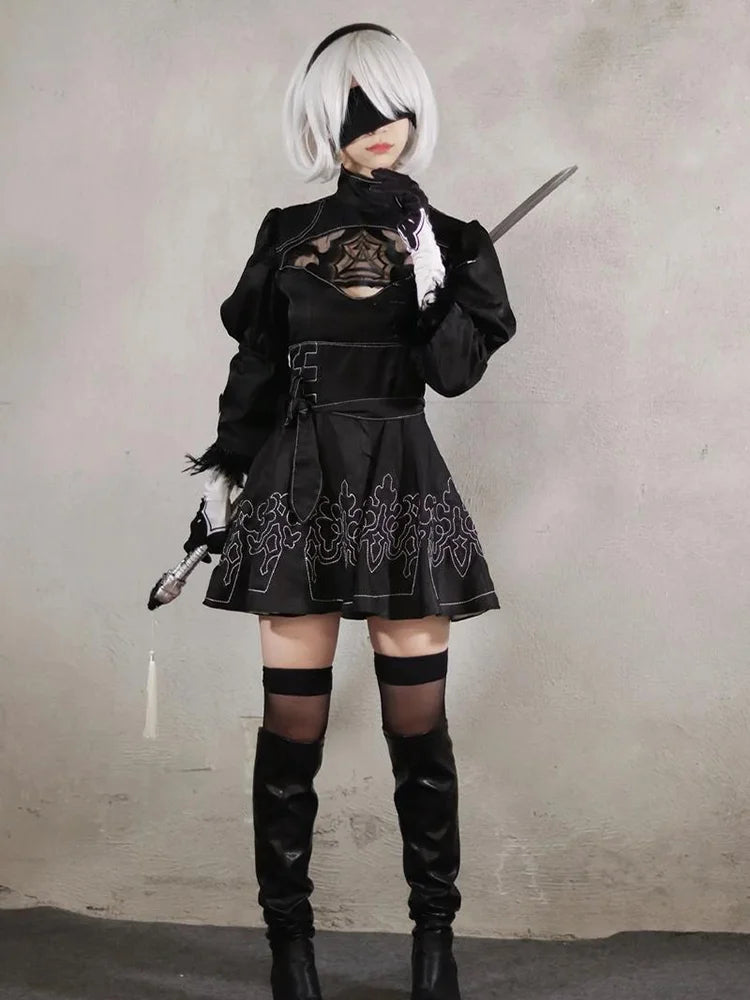 Nier Automata Cosplay Costume Yorha 2B sexy Outfit Games Suit Women Role Play Costumes Girls Halloween Party Fancy Dress