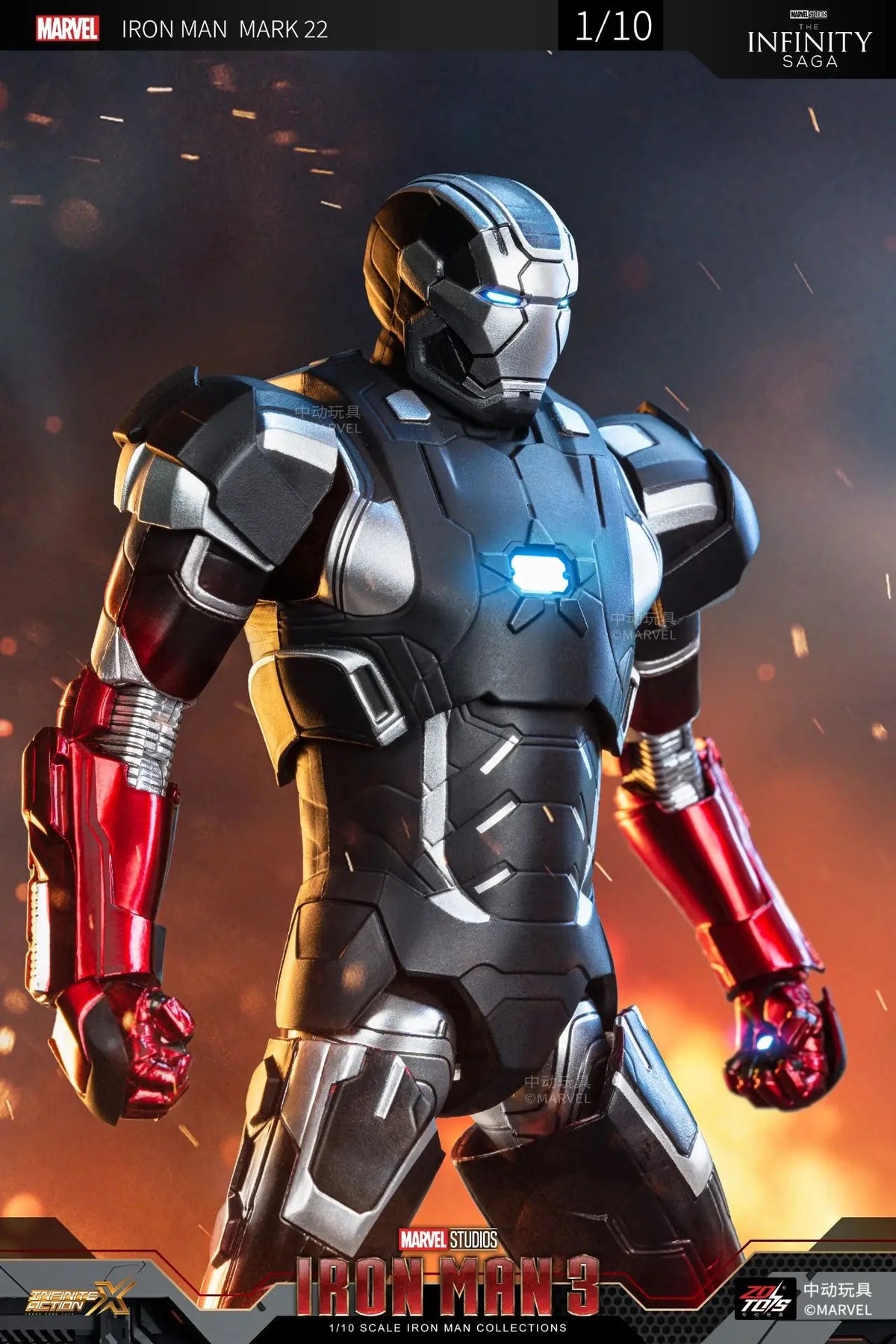 ZD Toys Iron Man Action Figure Mark 35 Red Snapper Iron Man MK 24 MK 22 MK 47 Tony Stark Ironman Figure Action Collect Toy Gift
