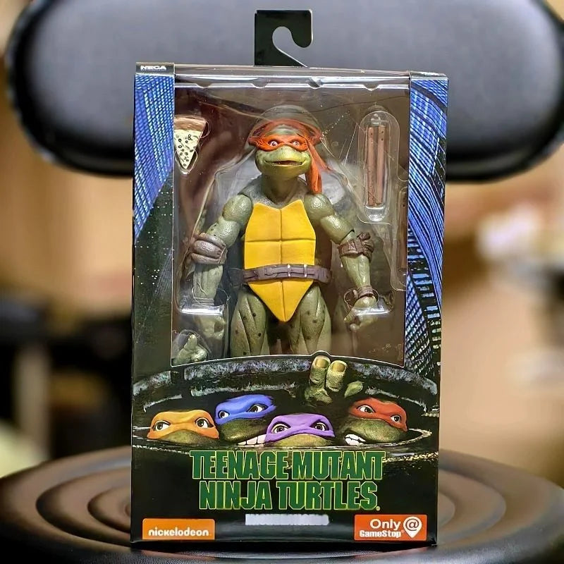 Neca Ninja Turtles 1990 Movie Version Limited Edition 7 Inch Posable Action Figure Collectible Model Toy Gift Anime Figure Model