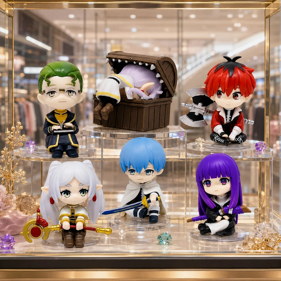 New Bandai Frieren: Beyond Journey's End 7.5cm Anime Figures Frieren Himmel Action Figure Cute Anime Figure Ornaments Collection