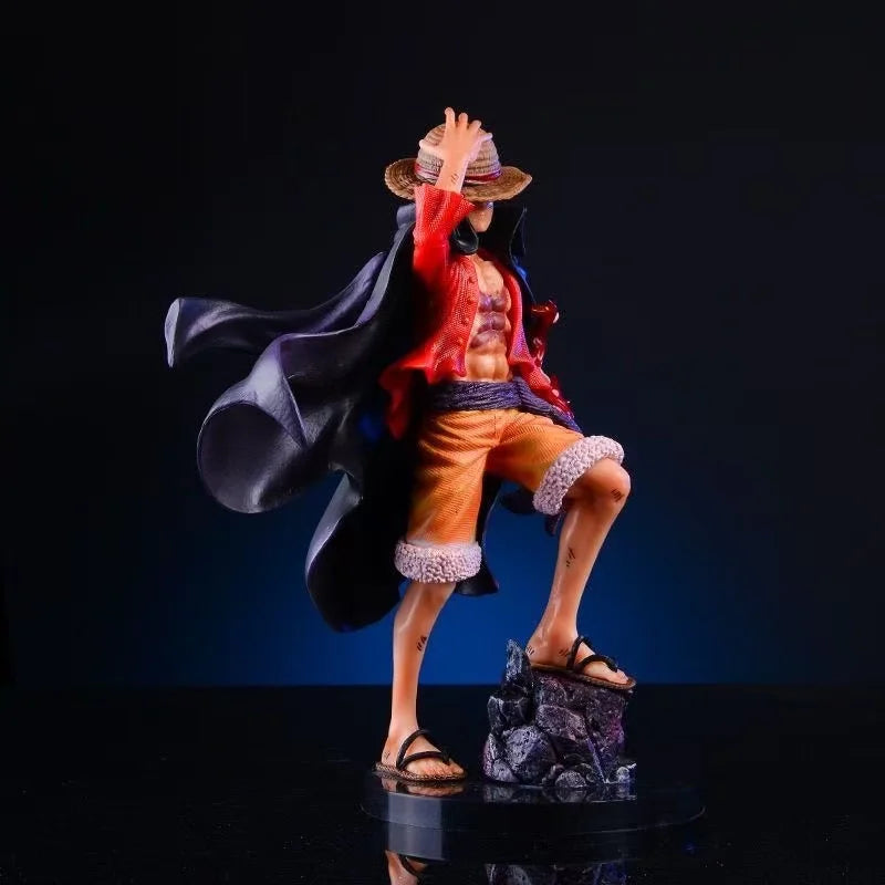 25cm One Piece Anime Figurine - LX MAX Monkey D. Luffy Emperor Statue PVC Model Collectible Ornament Toy for Boys