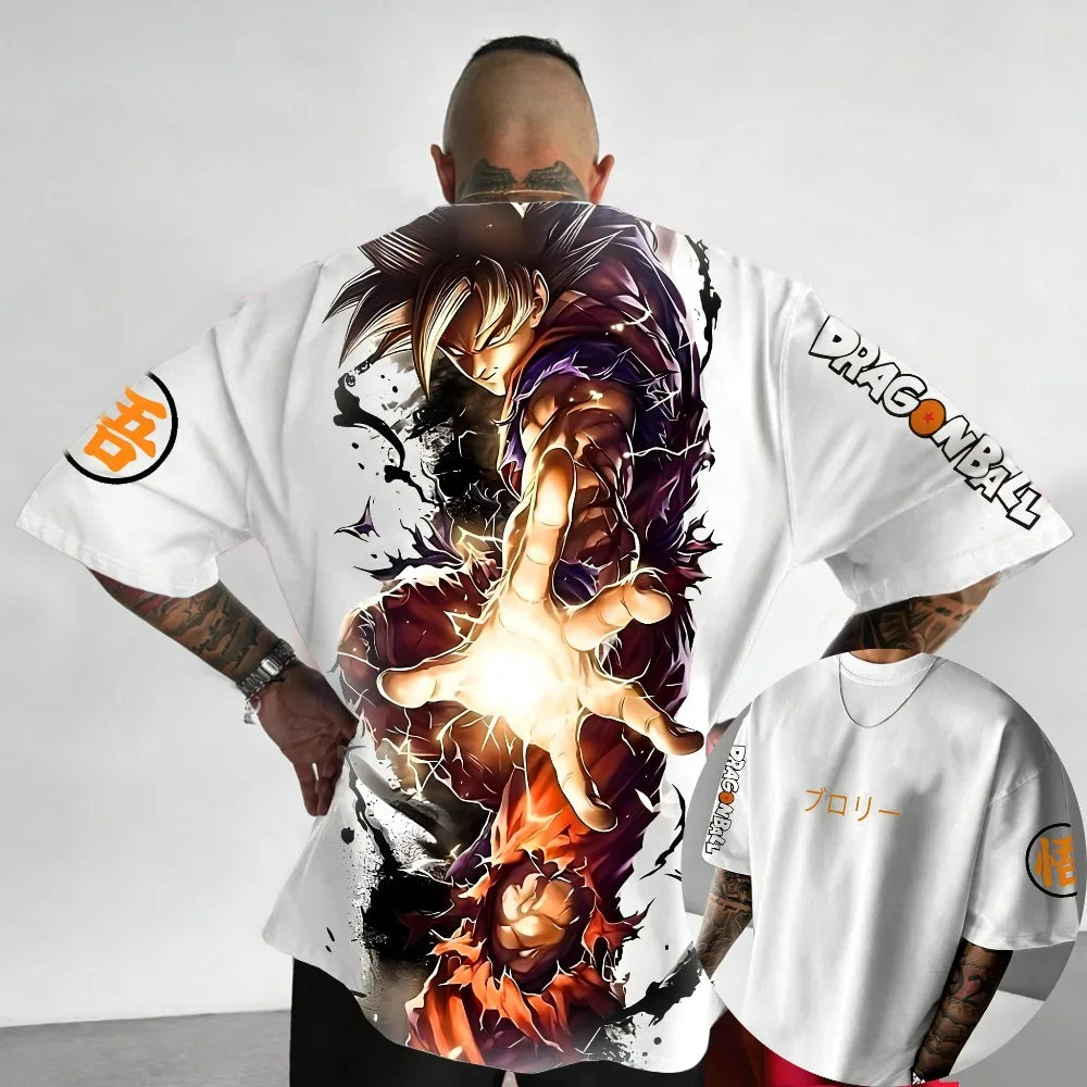 Oversized Cosplay Costumes Dragon Ball Android 18 2026 Summer New Product Harajuku Anime Printed Y2K Hip Hop Unisex T-shirt